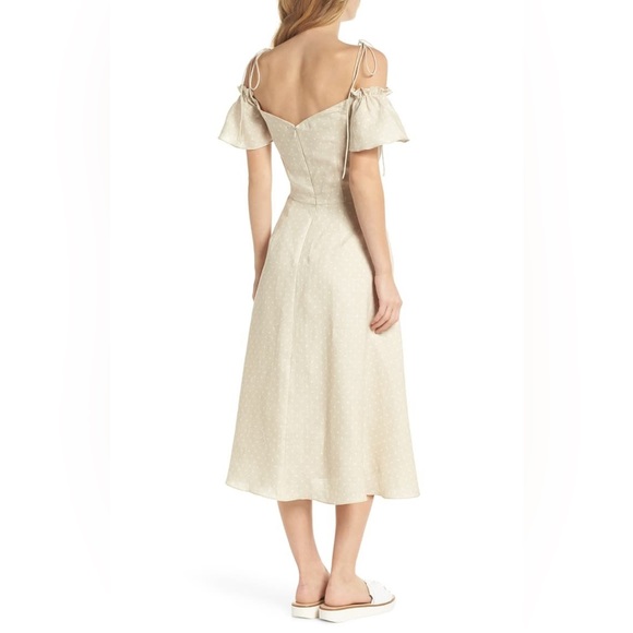 Gal Meets Glam Colleen Dress Ecru Size 2 - Picture 6 of 6